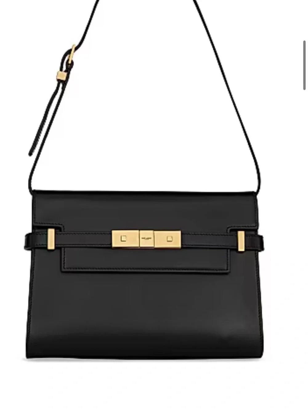Saint Laurent YSL Manhattan Small Shoulder Bag in Box Leather